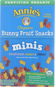 ANNIES HOMEGROWN: Organic Minis Bunny Fruit Snacks, 4 oz