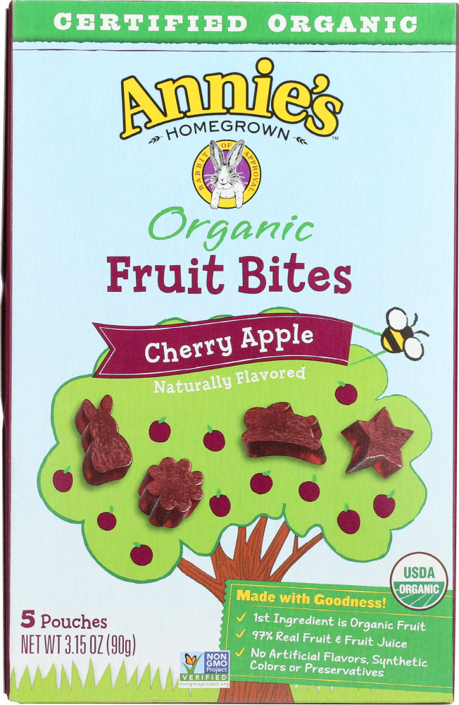 ANNIES HOMEGROWN: Organic Fruit Bite Cherry, 3.15 oz