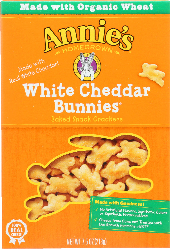 ANNIE'S HOMEGROWN: White Cheddar Bunnies, 7.5 oz