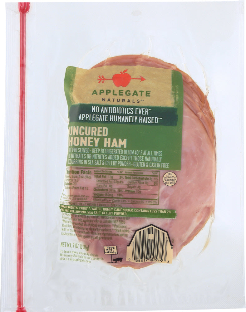 APPLEGATE: Ham Honey Sliced Natural, 7 oz
