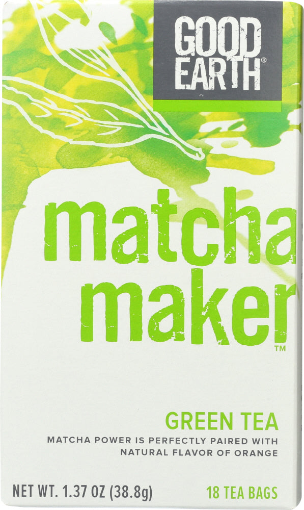 GOOD EARTH: Matcha Maker Green Tea, 18 Count