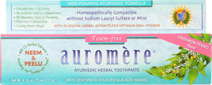 AUROMERE: Toothpaste Non-Foam Ayurvedic 4.16 oz