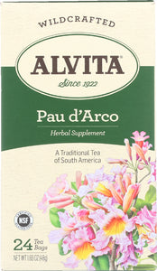 ALVITA:  Pau D'Arco Wildcrafted Herbal Supplement, 24 tea bags