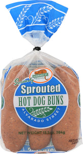 ALVARADO STREET BAKERY: Sprouted Hot Dog Buns Organic, 13.50 oz