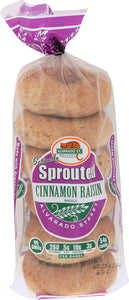 ALVARADO STREET BAKERY: Sprouted Cinnamon Raisin Bagels Organic, 20 oz