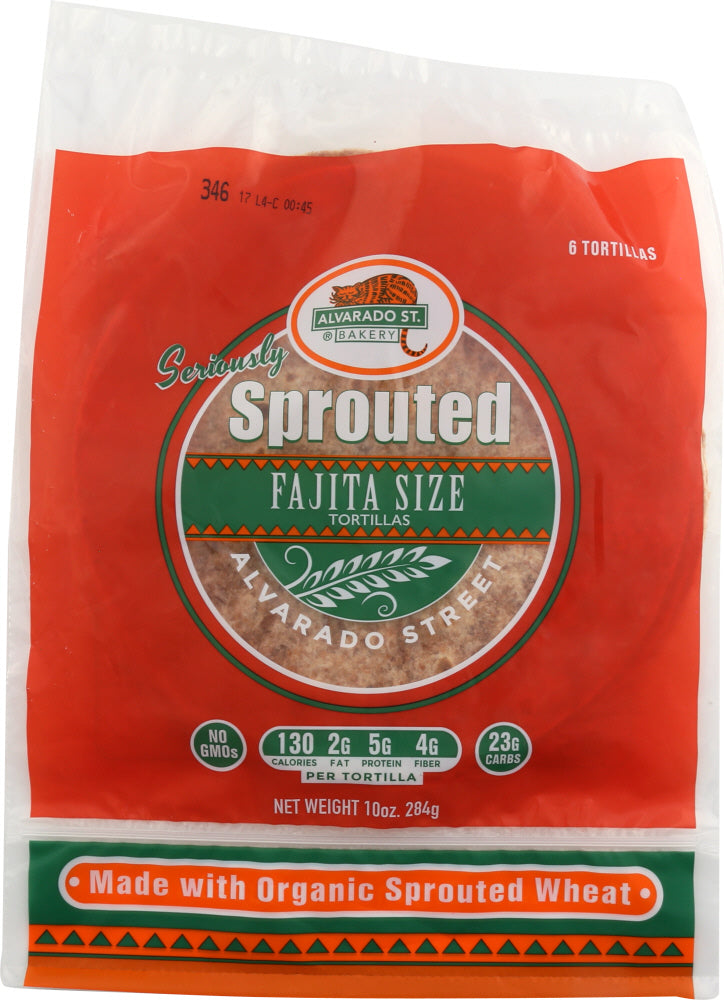 ALVARADO STREET BAKERY: Sprouted Wheat 8-inches Fajita Size Tortillas, 10 oz