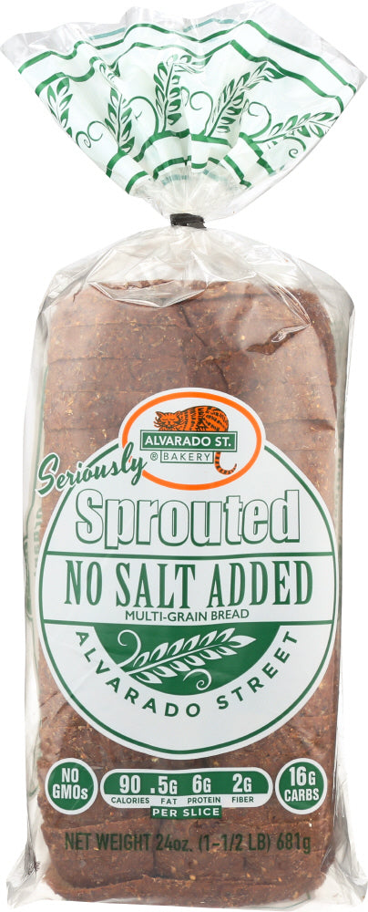 ALVARADO STREET BAKERY: Bread Sprouted Multi-Grain No Salt, 24 oz