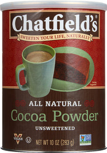 CHATFIELDS: All Natural Cocoa Powder Unsweetened, 10 oz