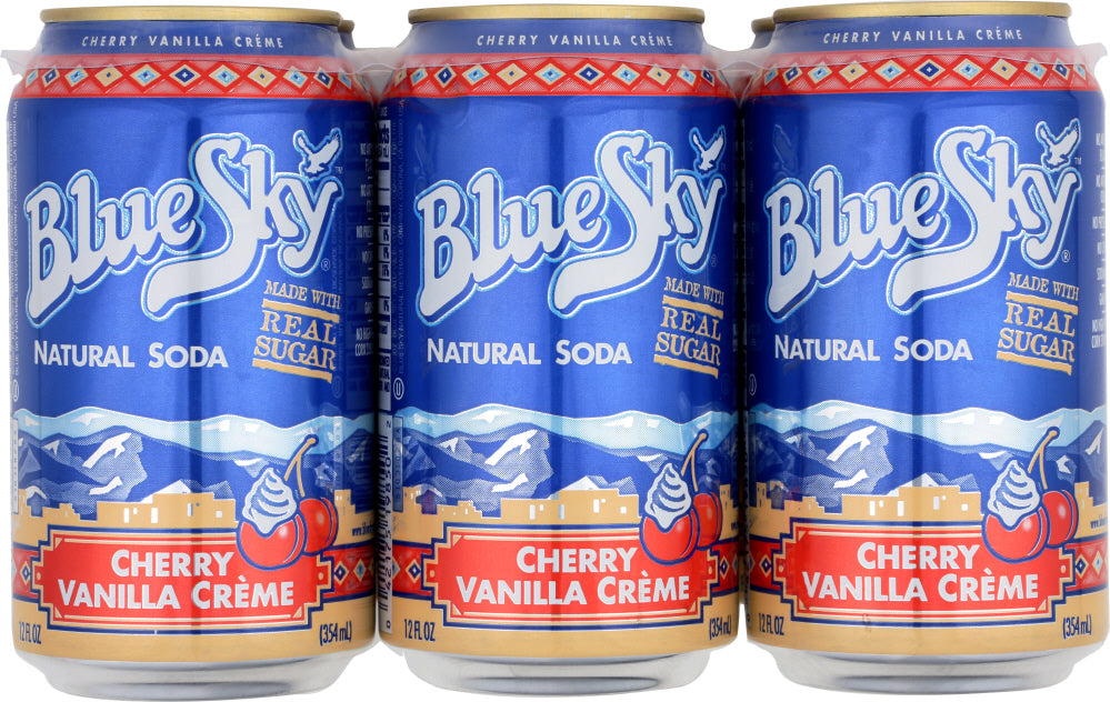 Blue Sky Natural Soda Cherry Vanilla CrÃ¨me 6 Ct, 72 oz