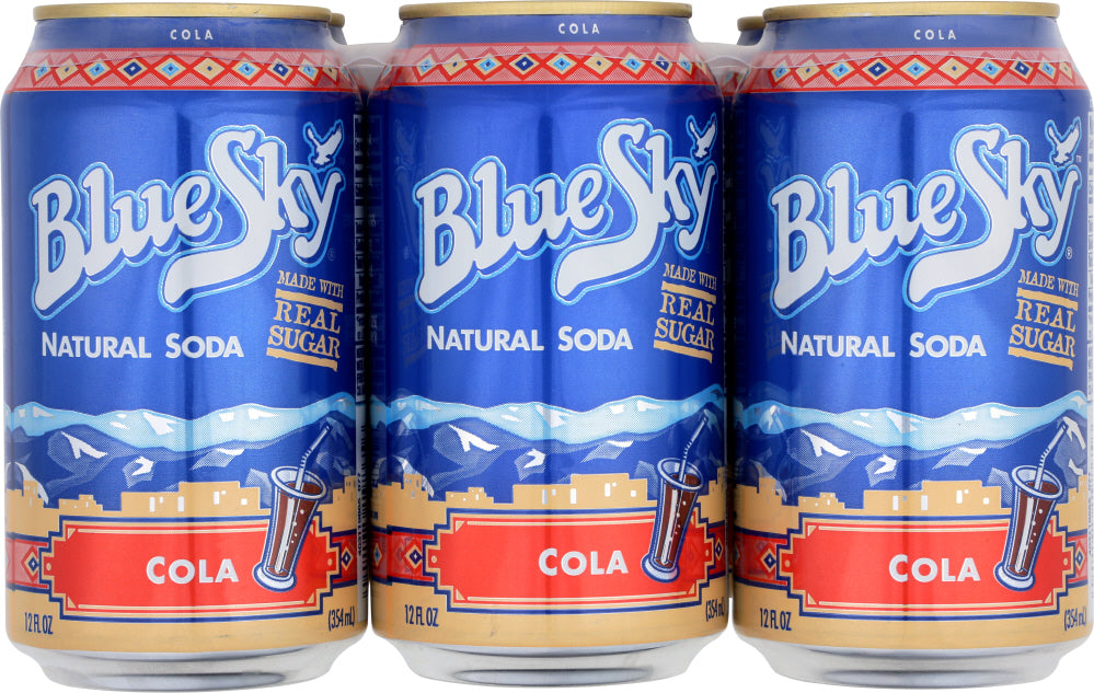 Blue Sky Natural Soda Cola 6 Ct, 72 oz