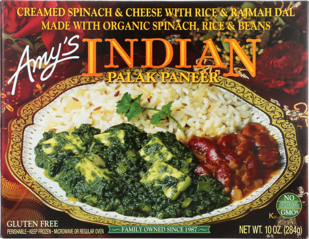 AMY'S: Indian Palak Paneer Gluten Free, 10 oz