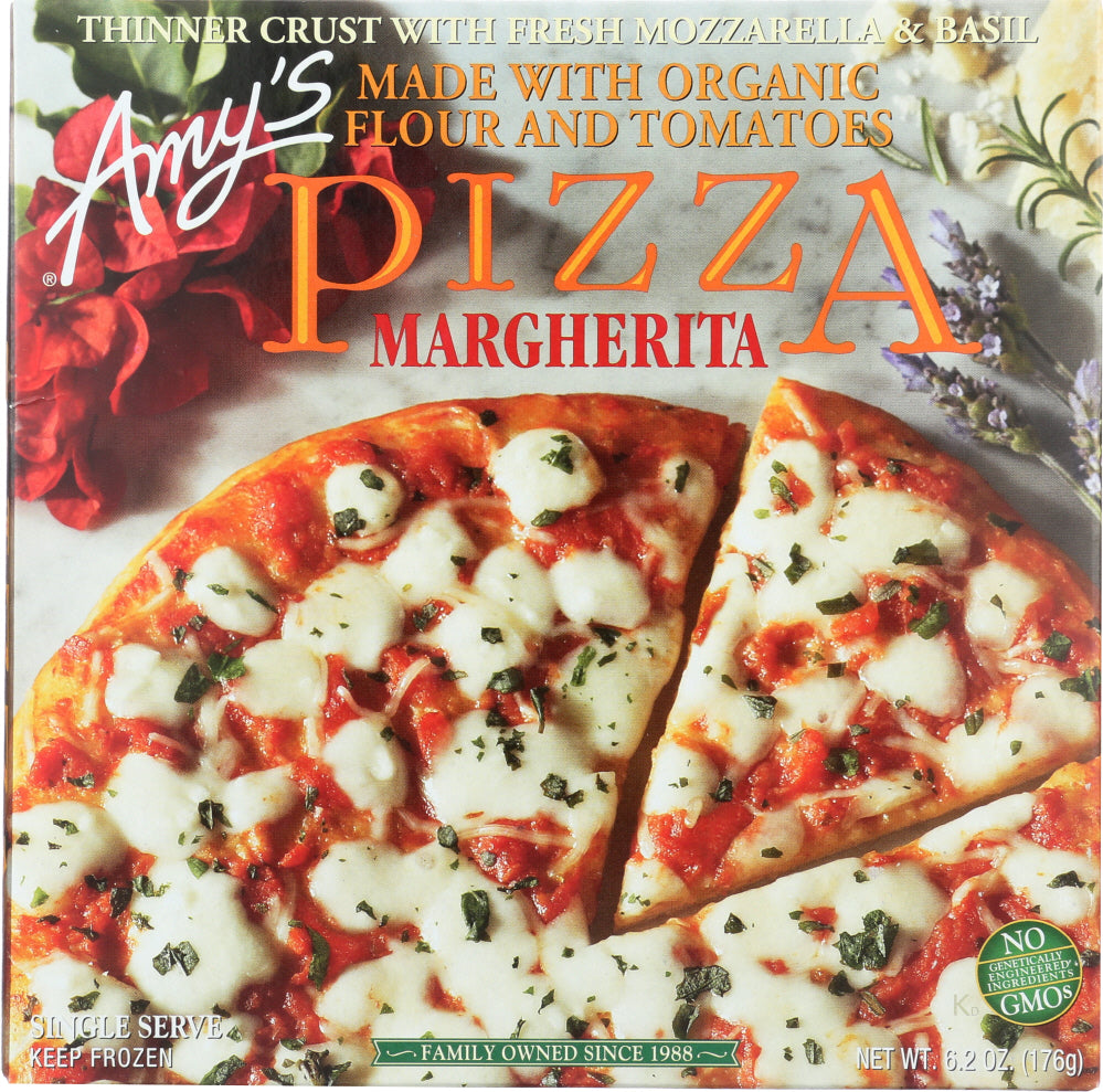 AMY'S: Single Serve Margherita Pizza, 6.2 oz