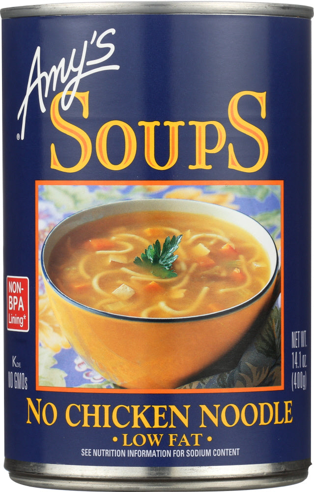 AMY'S: Soup Low Fat No Chicken Noodle, 14.1 oz