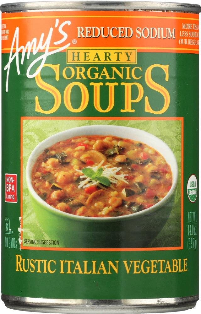 AMYS: Soup Vegetable Italian Reduce Sodium, 14 oz
