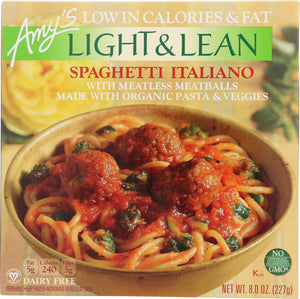 AMY'S: Light & Lean Spaghetti Italiano, 8 oz