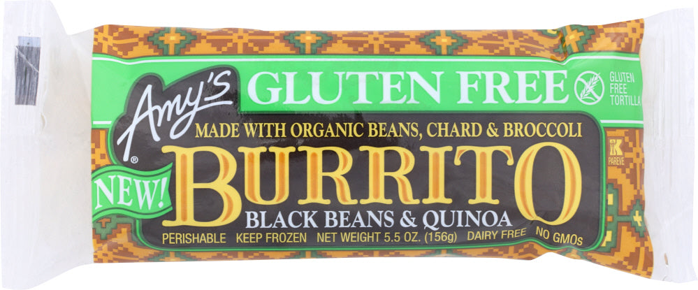 AMYS: Burrito Black Beans & Quinoa, 5.5 oz