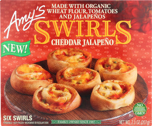 AMYS: Cheddar jalapeño Swirls, 7.30 oz