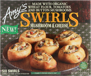 AMYS: Mushroom and Cheese Swirls, 7.30 oz