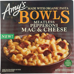 AMYS: Meatless Pepperoni Mac and Cheese Bowl, 9 oz