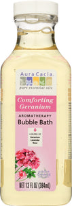 AURA CACIA: Comforting Geranium Bubble Bath, 13 oz