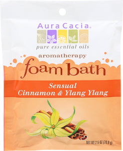 AURA CACIA: Sensual Cinnamon & Ylang Ylang Foam Bath, 2.5 oz