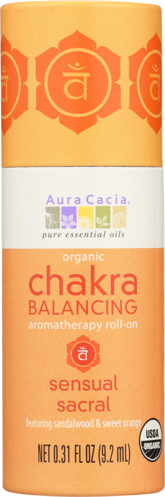 AURA CACIA: Chakra Balancing Aromatherapy Roll-On Sensual Sacral, 0.31 oz
