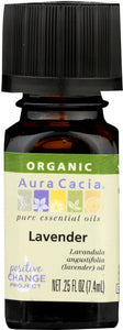 AURA CACIA: Organic Lavender Essential Oil, 0.25 oz