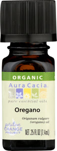 AURA CACIA: Organic Oregano Essential Oil, 0.25 oz