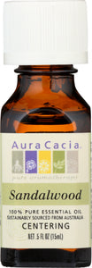 AURA CACIA: 100% Pure Essential Oil Sandalwood, 0.5 Oz