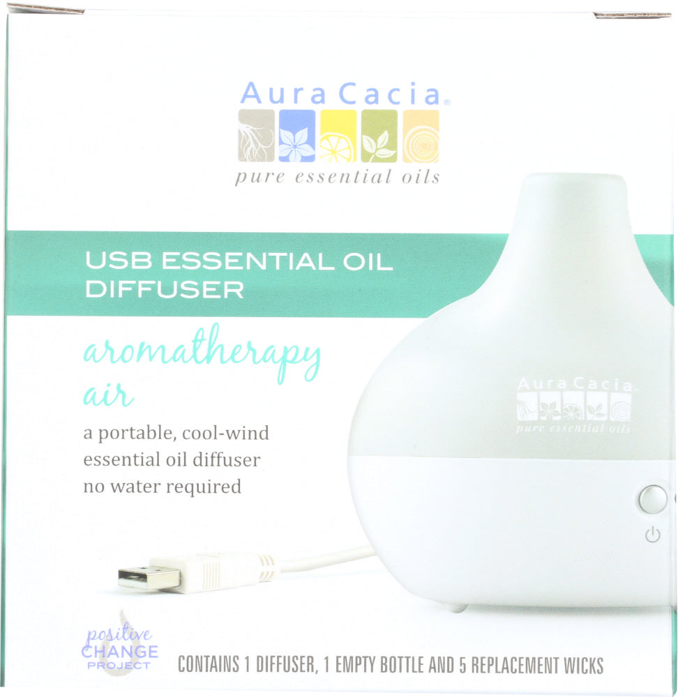 AURA CACIA: USB Diffuser Essential Oil Aromatherapy 1 ea