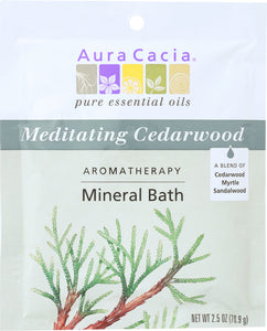 AURA CACIA: Mineral Bath Cedarwood Meditating 2.5 oz