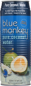 BLUE MONKEY: 100% Natural Pure Coconut Water No Pulp, 17.6 oz
