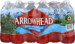 ARROWHEAD WATER: 100% Mountain Spring Water 24 Count - 0.5 liter, 12 lt