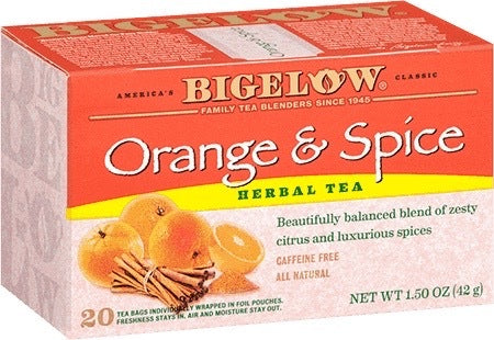 BIGELOW: Tea Orange and Spice 20 Bags, 1.5 oz