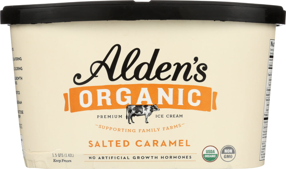 ALDENS: Organic Ice Cream Salted Caramel, 48 oz