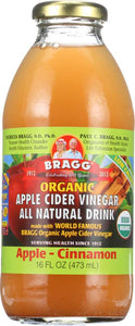 BRAGG: Organic Apple Cider Vinegar Drink Apple Cinnamon, 16 oz