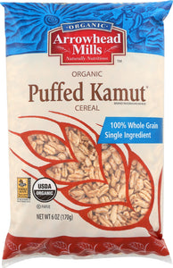 ARROWHEAD MILLS: Organic Puffed Kamut Cereal, 6 oz