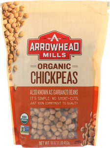 ARROWHEAD MILLS: Organic Garbanzos Chickpeas, 16 oz