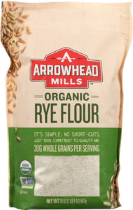 ARROWHEAD MILLS: Organic Rye Flour, 20 oz
