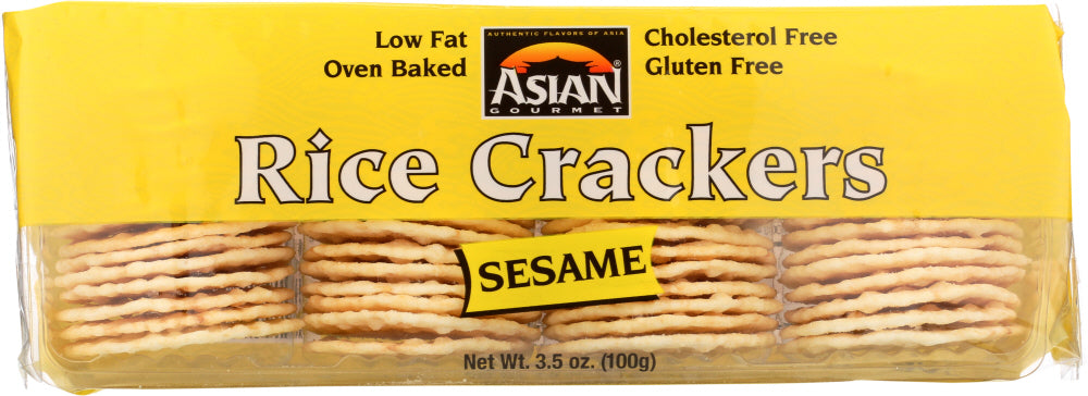 ASIAN GOURMET: Rice Cracker Sesame, 3.5 oz