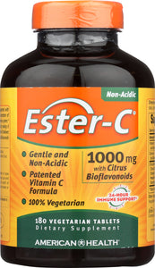 AMERICAN HEALTH: Ester-C 1000 mg with Citrus Bioflavonoids, 180 Vegetarian Tablets