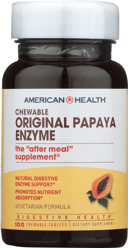 AMERICAN HEALTH: Original Papaya Enzyme Chewable, 100 Tablets