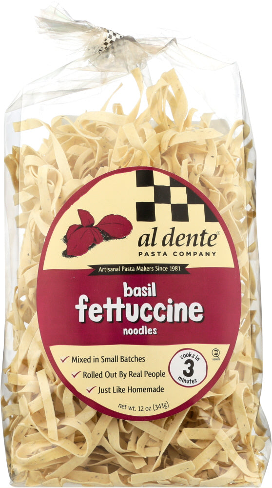 AL DENTE: Basil Fettuccine Noodles, 12 oz