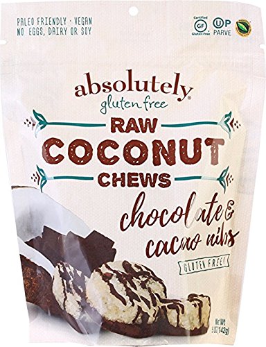 ABSOLUTELY GLUTEN FREE: Chews Coconut With Cocoa Nibs, 5 oz