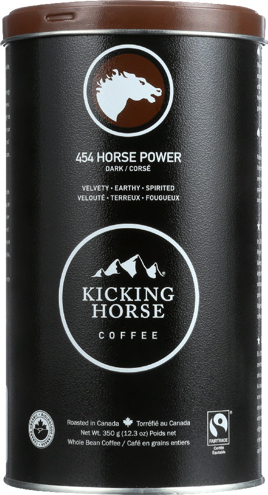 KICKING HORSE: 454 Horse Power Dark Roast Whole Bean Coffee, 12.3 oz