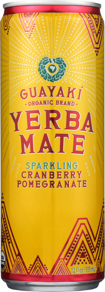 GUAYAKI: Sparkling Organic Yerba Mate Cranberry Pomegranate, 12 oz