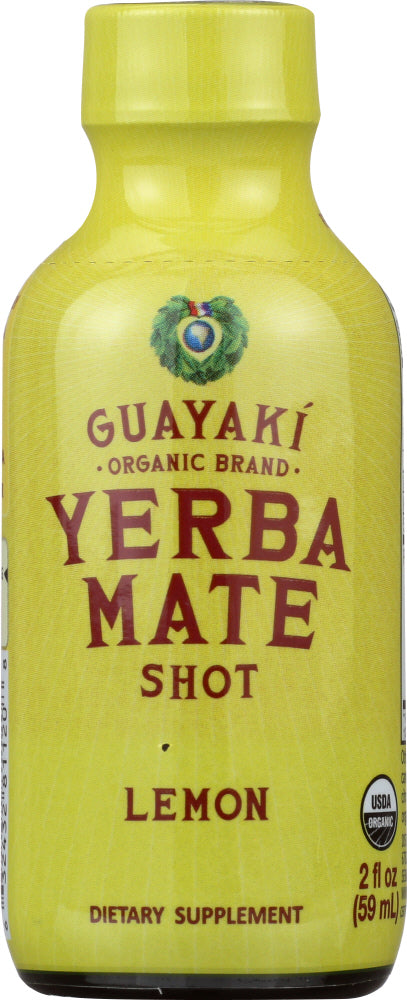 GUAYAKI: Yerba Mate Organic Energy Shot Lemon, 2 oz