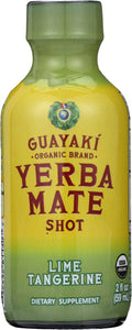 GUAYAKI: Yerba Mate Organic Energy Shot Lime Tangerine, 2 oz