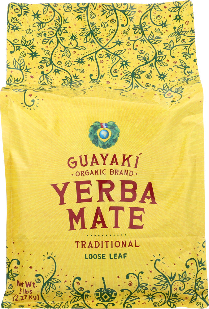 GUAYAKI: Organic Yerba Mate Traditional Loose Leaf, 5 Lb