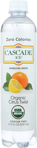 CASCADE ICE: Sparkling Water Organic Citrus Twist, 17.2 oz